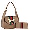 Queen Bee Stripe 2-in-1 Shoulder Bag Hobo