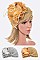 PACK OF 12 METALLIC ORGANZA FLOWER TURBAN HAT SET