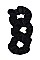 PACK OF 12 FASHIONABLE 3PC BLACK SCRUNCHIE SET