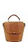 VIRAGO COLLECTION BUCKET SHOULDER SATCHEL WITH LONG STRAP
