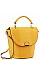 VIRAGO COLLECTION BUCKET SHOULDER SATCHEL WITH LONG STRAP