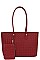2 IN 1 LEAF PRINT TOTE BAG SET