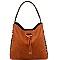 2 in 1 Knot Accent Leopard Cheetah Print Hobo