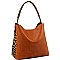 2 in 1 Knot Accent Leopard Cheetah Print Hobo
