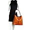 2 in 1 Knot Accent Leopard Cheetah Print Hobo