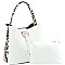 2 in 1 Knot Accent Leopard Cheetah Print Hobo