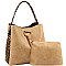 2 in 1 Knot Accent Leopard Cheetah Print Hobo