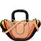 Color Block Accordion Multi-Pocket Satchel MH-DW7095