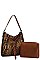 MIXED ANIMAL SKIN PATTERN 2 IN 1 SATCHEL
