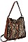 MIXED ANIMAL SKIN PATTERN 2 IN 1 SATCHEL