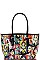 3IN1 OBAMA PAINTING ART SATCHEL CROSS BODY AND WALLET SET