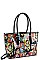 3IN1 OBAMA PAINTING ART SATCHEL CROSS BODY AND WALLET SET