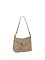 Faux Suede Belted Shoulder Bag