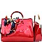 DX0037-LP Bow Accent 2 in 1 Patent Satchel SET