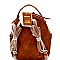 Rhinestone Bee Charm Chevron Quilted Backpack Wallet SET MH-DX0057W