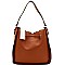 2 in 1 Leopard Snake Print Patchwork Drawstring Hobo