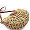 Half-Moon Knitted Straw Bohemian Cross Body Shoulder Bag