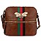 Queen Bee Stripe Crossbody - Messenger Bag