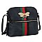 Queen Bee Stripe Crossbody - Messenger Bag