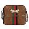 Queen Bee Stripe Crossbody - Messenger Bag