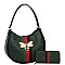 Queen Bee Stripe 2-in-1 Shoulder Bag Hobo