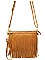 TWO STRAPPED MODERN TASSEL CROSSBODY BAG