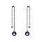 Fashionable Dangly Single Stone Drop Eararing SLE0220