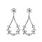 Fashionable Dangly Flower Hook Earring SLE0240