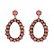 Fashionable Western Tq Oval Earrings SLE0277