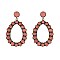 Fashionable Western Tq Oval Earrings SLE0277