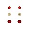 Trendy 3 Pc Stud Earring Set SLE0350