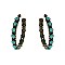 Trendy Western Tq Semi Hoop Earring SLE0663