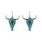 Fashionable Steer Head Cross Earring SLE0748