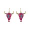 Fashionable Steer Head Cross Earring SLE0748