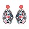 Fashionable Zebra Print Geometric Earring SLE0900