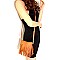 FRINGED BOHEMIAN WRISTLET CROSS BODY