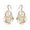 Trendy Dangly Metal Fish Hook Er with Round SLE0925