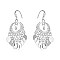 Trendy Dangly Metal Fish Hook Er with Round SLE0925