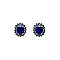 FASHIONABLE OVAL BLUE DIAMOND EARRING SLE1021