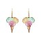 Fashionable Ice Cream Cone Print Fishhook Earring SLE1093