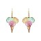 Fashionable Ice Cream Cone Print Fishhook Earring SLE1093