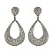 FASHIONABLE LARGE RHINESTONE TEADROP EARRING SLE1099