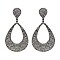 FASHIONABLE LARGE RHINESTONE TEADROP EARRING SLE1099