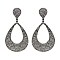 FASHIONABLE LARGE RHINESTONE TEADROP EARRING SLE1099