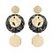 Trendy Acrylic Formica Drop Post Earring SLE1250