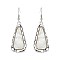 Fashionable Geometric Dangly Metal Er with mop SLE1384