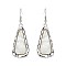 Fashionable Geometric Dangly Metal Er with mop SLE1384