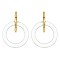 Trendy Lucite with Metal Post Earring SLE1387