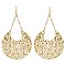 Fashionable Hammered Dangly Metal Hook Earring SLE1399