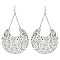 Fashionable Hammered Dangly Metal Hook Earring SLE1399